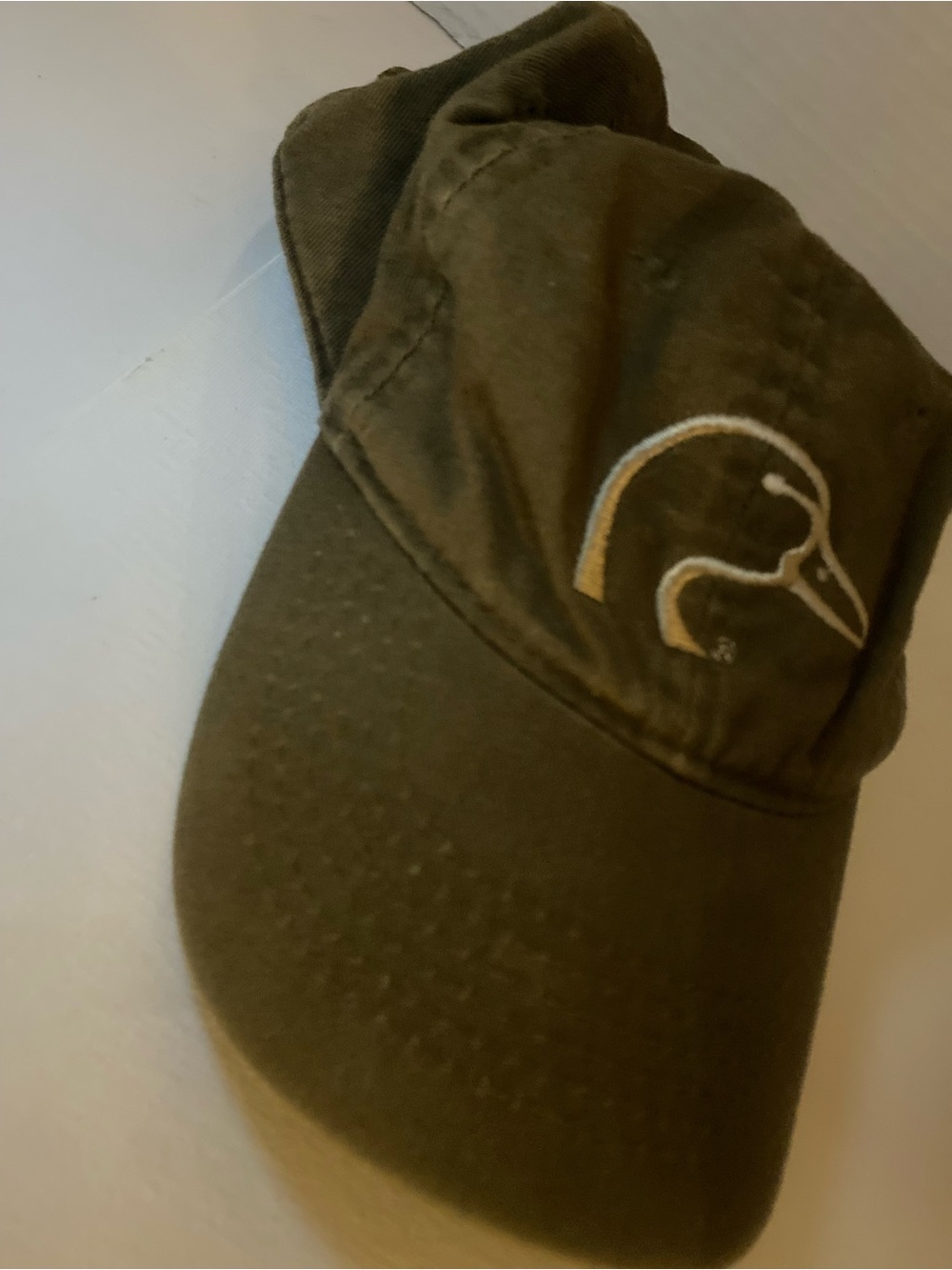 Duck Head Olive Green Baseball Cap with Contrasting Logo